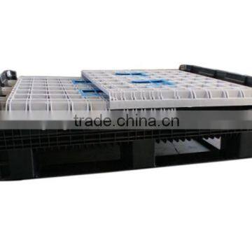 800L HDPE Plastic heavy duty foldable crate pallet attach lid for Soybean fruit