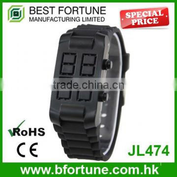 JL474 Best price led digital movement silicone watch manufacturer from Hong Kong