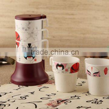 D480-SG Chinese Style Creative Mug Plastic Coffee Cup Holder