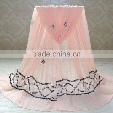 Wholesale Embroidery Design Fashion Ladies Cotton Scarf Shawl