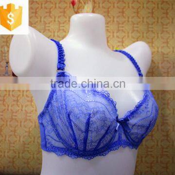 French Emboriedery Lace Bra, Underwire Bra, Purple Bras photo-2