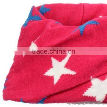 Colorful Star Pattern Acrylic Knitted Baby Winter Scarf photo-5