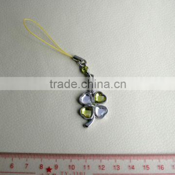 With yellow gems four leaf clover chain Newest Metal chain Four leaf clover fashion chain