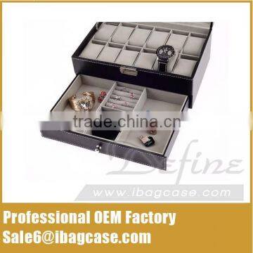 Multifunction Duble Layer Watch Box Jewelry Storage Box photo-4