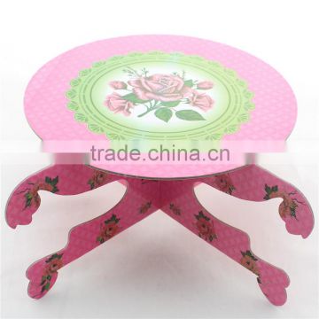 One Tier Lovely Pink Flower Cake Holder Cake Stand For Birthday Party