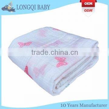 MB-MS-002 Custom Printed Soft Touch Cotton Muslin Baby Swaddle Blanket photo-2