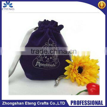 Best selling custom gift velvet drawstring bag with printed your own logo                        
                                                Quality Choice