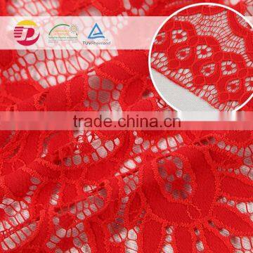 wholesale cheap nylon cotton red beatiful guipure lace dress fabric for sale