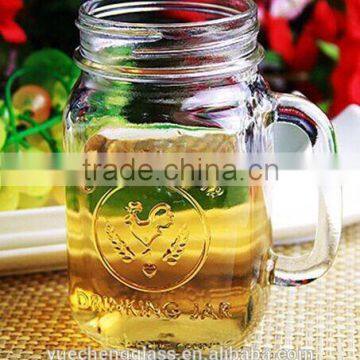 Manufacturer supply drinking bulk mason jar with handles