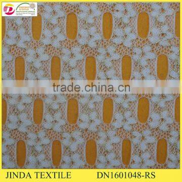 2016 Factory Nylon Spandex Flower Mesh Lace Fabric For African Market