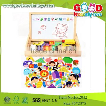 Good Wooden Toys Magnetic Game Box With Patterns kids Educational Games