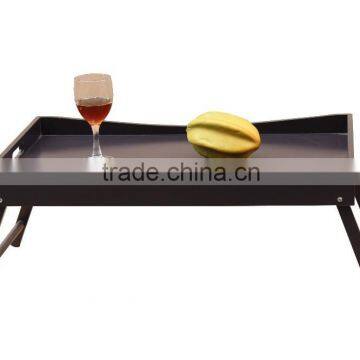 Wooden folding bed laptop table