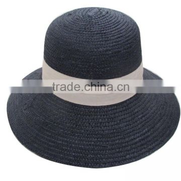 black natural straw braided summer fashion straw hat