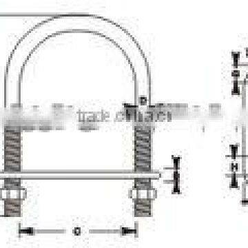 China Supplier For Sale Steel Zinc Plated 316 304 U-Bolt With Nut Hardware Carabiner Rigging Screw Galvan photo-5