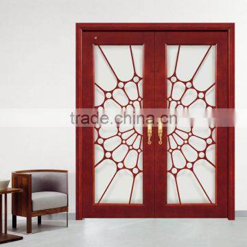 Economic Cherry Timber Glass Interior Door photo-3