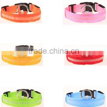 Flashing Nylon Pet Collar Dog Cat LED Collar