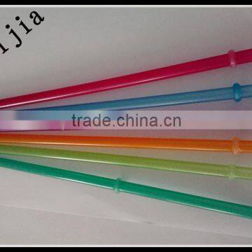 Striped individual wrapped drinking straws with Affixed Stopper