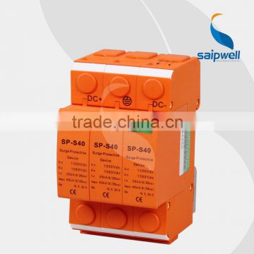 SAIP/SAIPWELL IP65 Electrical 1000VDC/20KA 3 Poles Surge Protector Time Delay