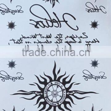 High Quality Letter Gold Flash Metallic Metal Custom Water Transfer Temporary Tattoo Stickers Body Art photo-2