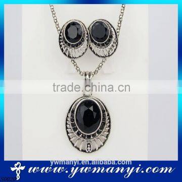 Yiwu factory wholesale earring and necklace vintage jewelry set S0008