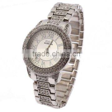 Women's Silver-Tone Stainless Steel Band Fashion Watch Quartz Analog Wristwatches