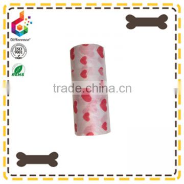 Red heart biodegradable pet garbage bag