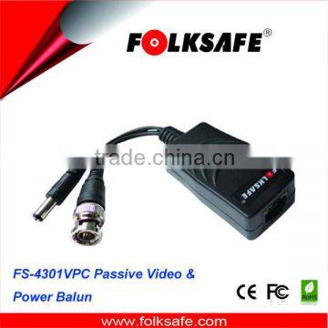 FOLKSAFE single channel wireless video power data balun bnc male to rj45 connector