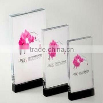 acrylic frame for holding photos or advertising