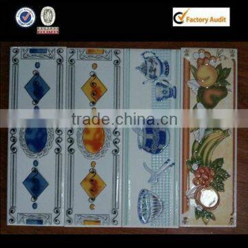 25*8cm glazed border ceramic to install in wall decoration