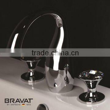 100%Brass Three Hole Water Tap Abrasion Resistance F24287C