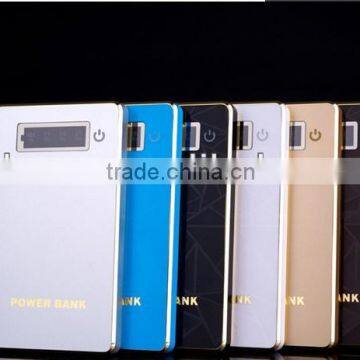 2014 portable popular ultra thin digital LCD display power bank 6000mAh