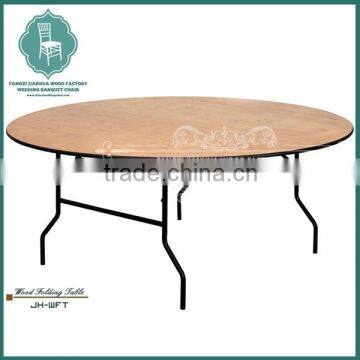 Modern 72" Big Wooden Folding Dining Table Banquet Round Table