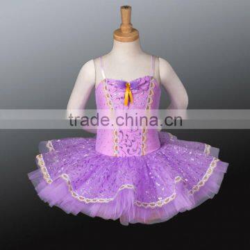 purple sequined professional ballet tutu for girls