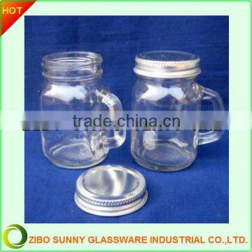 Small Capacity Glass Mason Jar with tap with handle