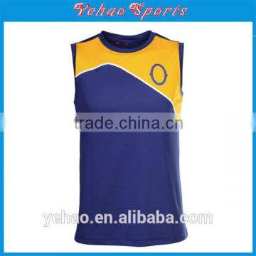 (factory OEM) Cheap Custom Singlets 100% Polyester Singlets photo-3