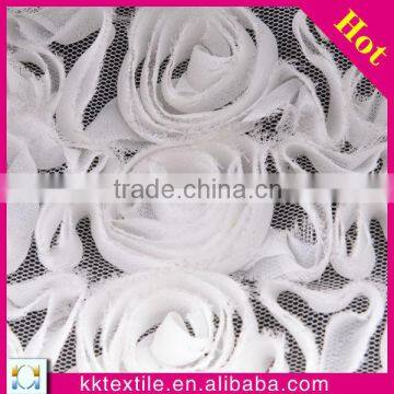 Newest special dribbling rose embroidery designs for dress
