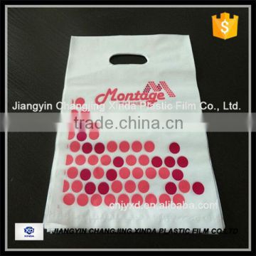 wholesale customized plastic die cut handle packing bag