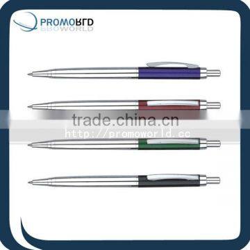 box packed metal pen metal spring pen clip metalball pen shinny