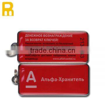 Custom offset printing logo number ID key tag for hotel room