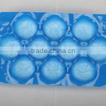 Disposable fruit and vegetable plastic blister packaging trays