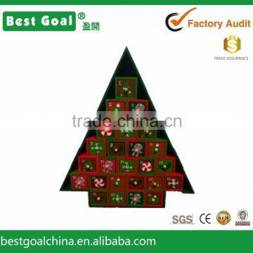 BESTGOAL Christmas tree shaped wooden calendar Christmas calendar advent calendar                        
                                                Quality Choice