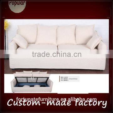 china factory white linen loveseats storage couch                        
                                                Quality Choice