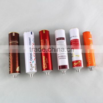 Empty aluminium tube cream collapsible