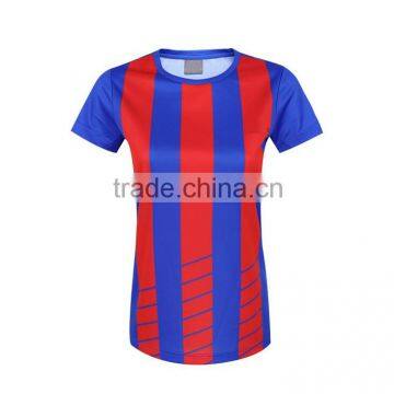 2016 custom wholesale comfortable unisex striped running tshirt