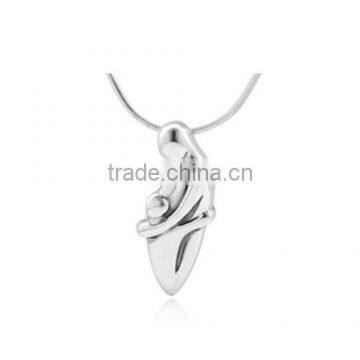 925 Sterling Silver Mom Child Hug Love Pendant Necklace