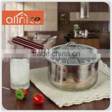 korean style 3 layor capsuled bottom professinal stainless steel saucepan/milk pot with competitive price