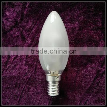 Frosted Candle C35 E14 2W LED filament bulb wide voltage AC60-260V 2200K-6500K