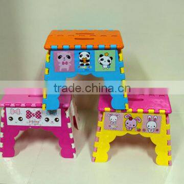 Newest colorful plastic anti-slip folding stool/chair indoor/outdoor