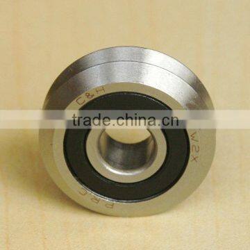 W2 2RS 9.525mm bore Dual V Guide Wheel Sealed Precision Double Row Angular Contact Ball Bearings