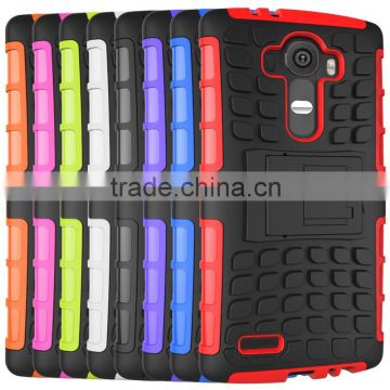 2016 Fashion hybird kickstand Case pc+tpu case for LG G4